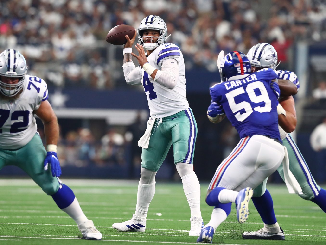 Dak Prescott nets perfect passer rating as Cowboys slice Giants