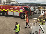 Holidaymakers evacuated from plane at Cardiff Airport as engine 'blows up' seconds before take off