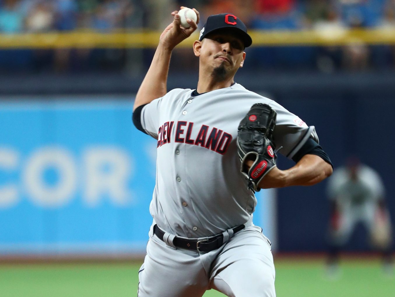 Indians pitcher Carlos Carrasco cheered by both teams in return from leukemia