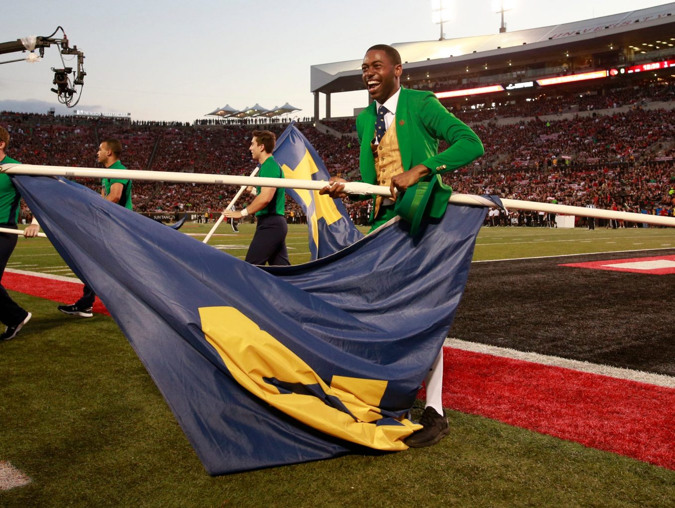 Notre Dame African-American mascot responds to racist social media criticism