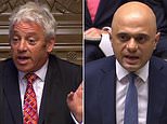 Sajid Javid sets out the government's post-Brexit spending plans as he clashes with John Bercow