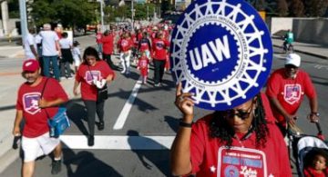 UAW president joins Labor Day march days after FBI search