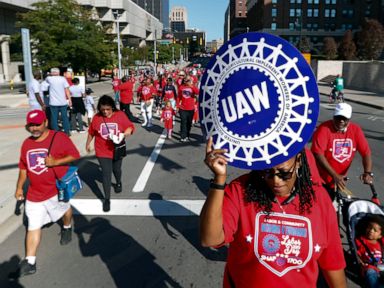 UAW president joins Labor Day march days after FBI search