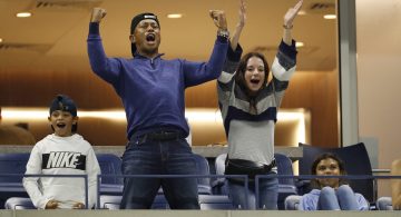 US Open: Tiger Woods among stars watching Rafael Nadal under the lights