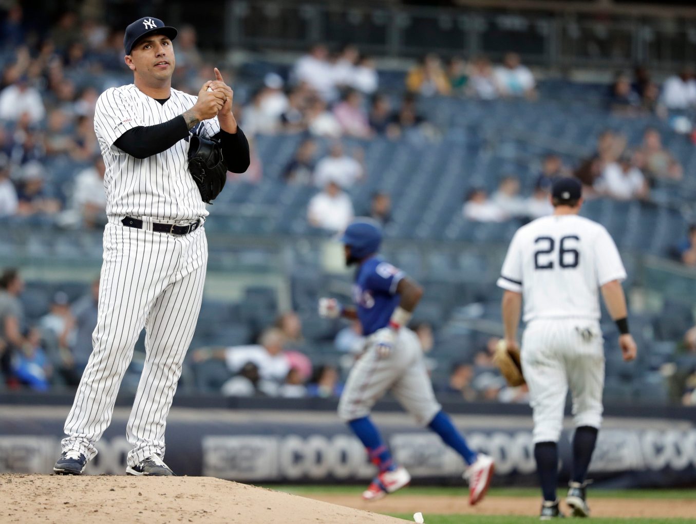 Yankees&apos; streak of 220 games without being shut out ends vs. Rangers